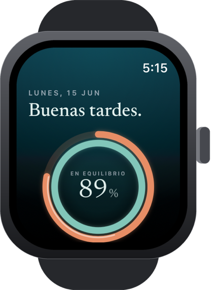 Stasis en Apple Watch mostrando los anillos de equilibrio del día